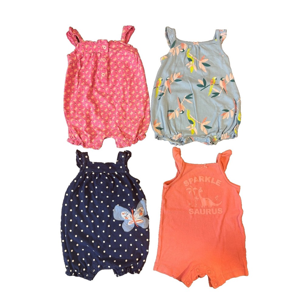Carters Baby Girl Clothes Lot 3 Months Rompers Outfits Summer Shorts One Pieces
